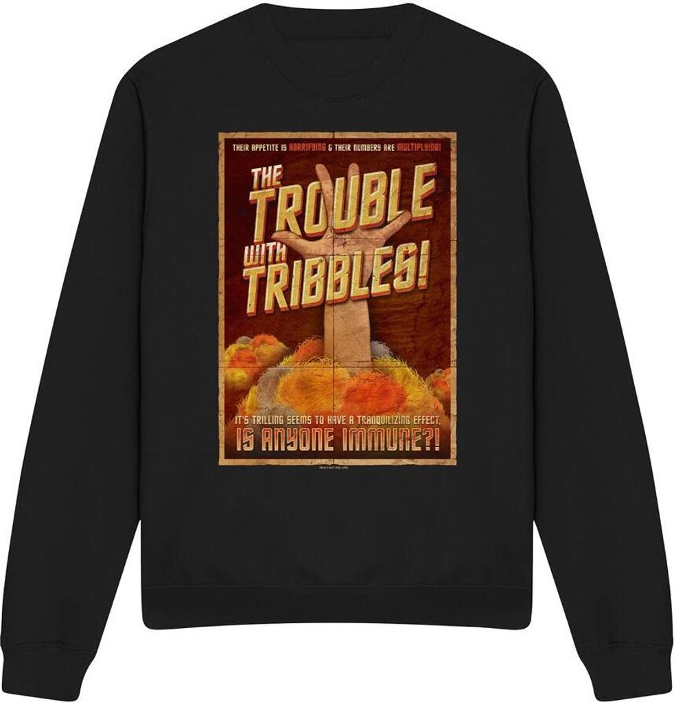 Star Trek - "Tribbles: The Movie" Sweatshirt für Herren/Damen Uni TV11308 (S) (Schwarz)