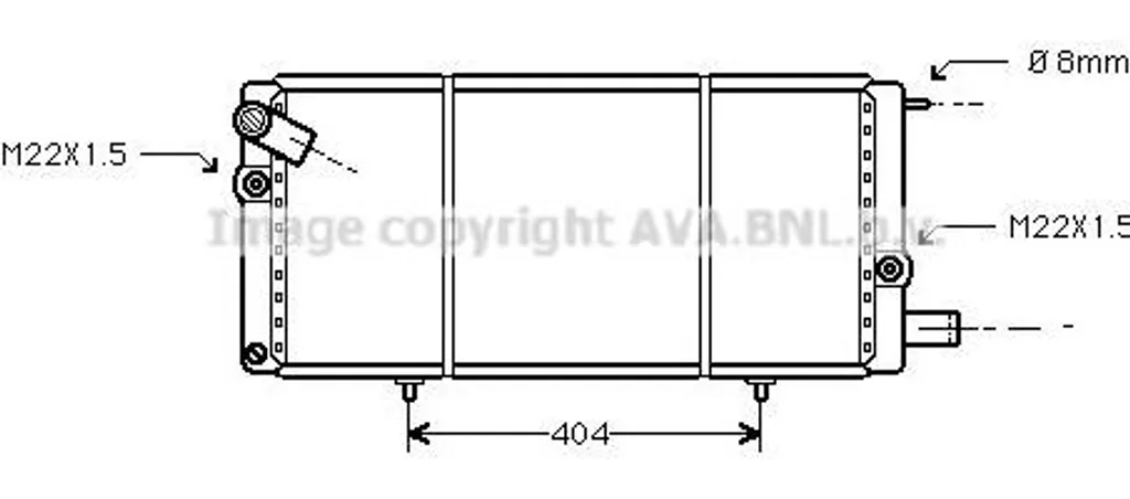 Radiateur moteur AVA PEA2085 OE 130038 compatible Peugeot 205 Essence