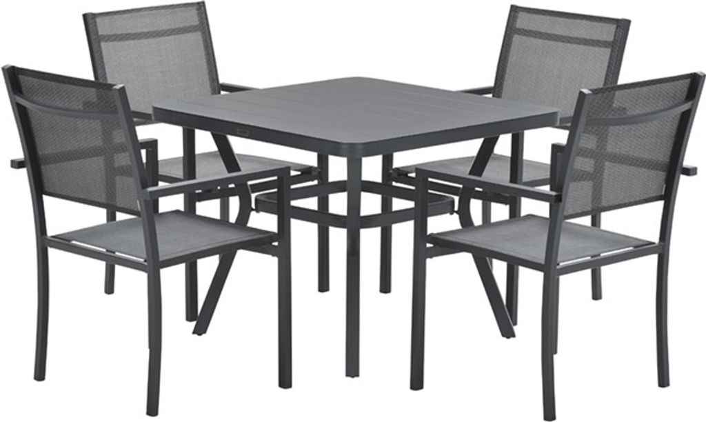 Garden Impressions 5-teiliges dining Set Moon und Douglas carbon black