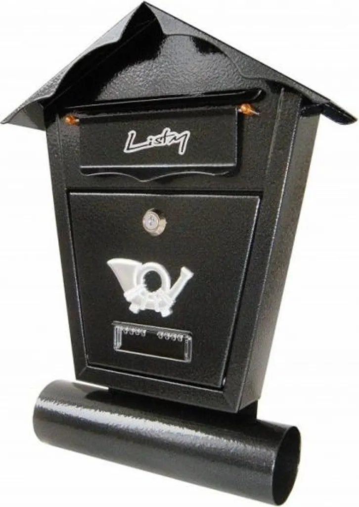 Boîte aux lettres murale grise avec porte-journal Skl Sd1T 786 robuste