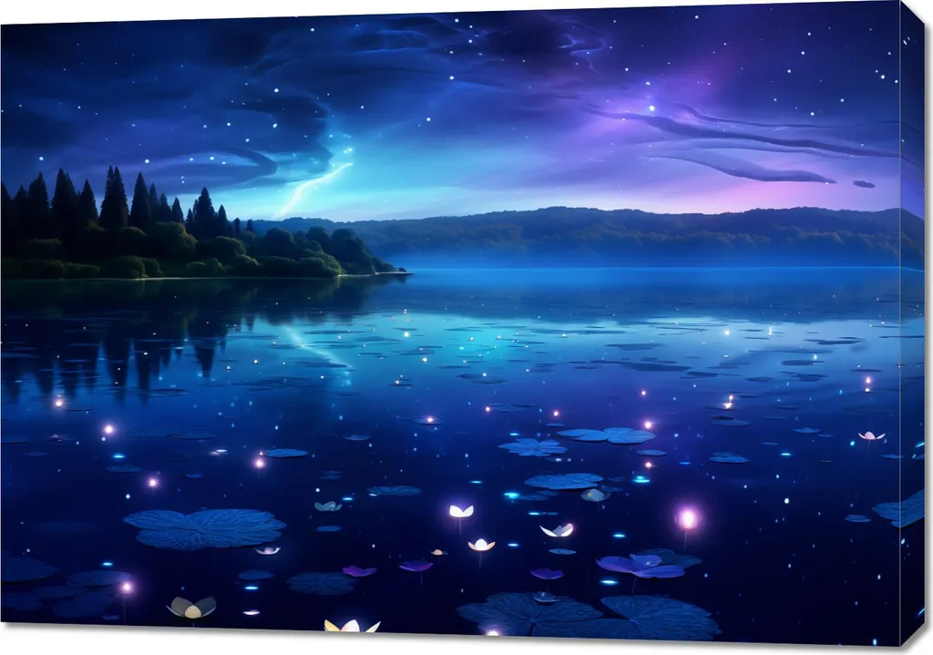 Tableau mural Le murmure des lucioles 100x70 cm pour salon et chambre