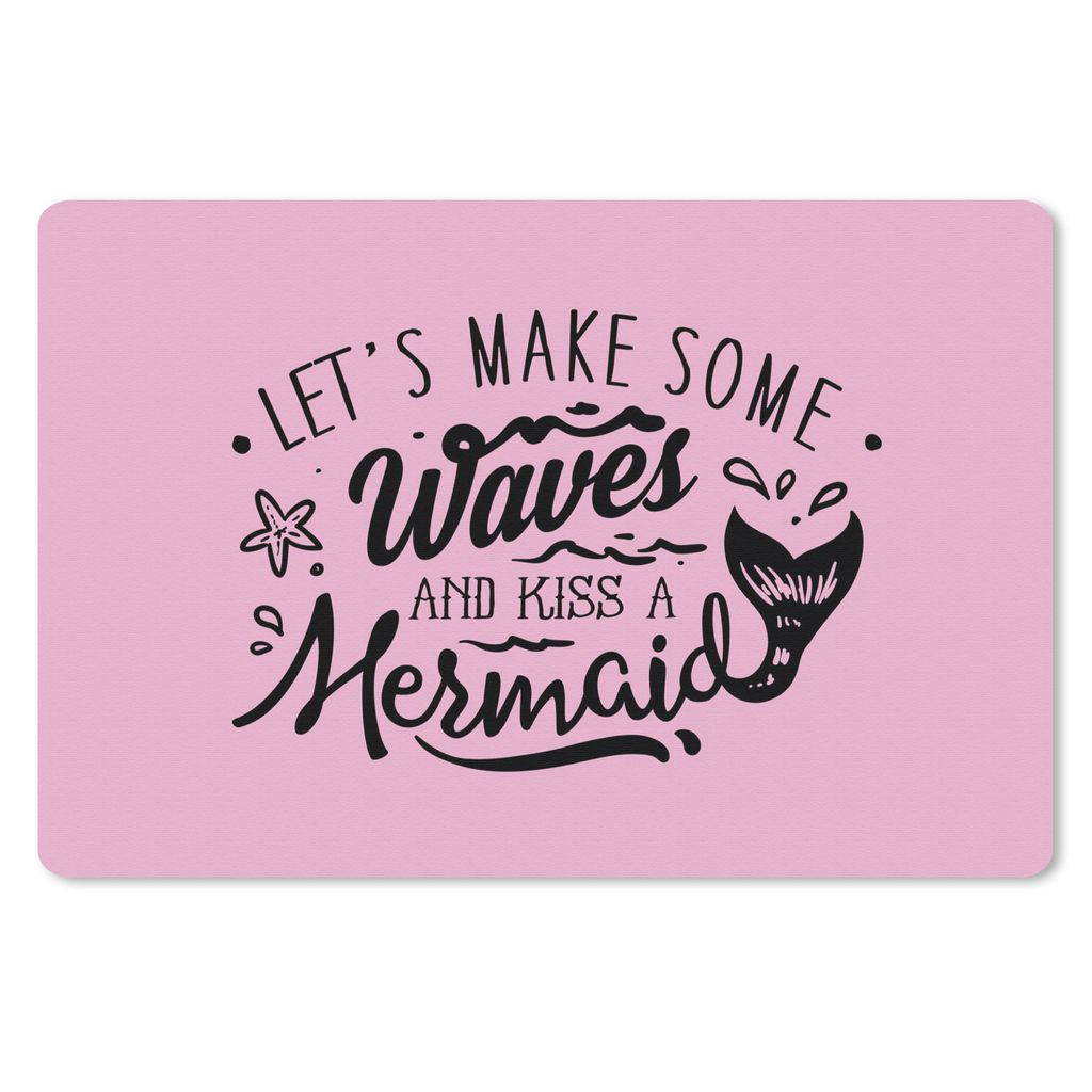 MuchoWow Mauspad Mousepad Meerjungfrauenschwanz - Sprüche - Rosa 27x18 cm - Mousepads - Maus Mat - Pad - Mausunterlage - Büroartikel - Desk Matten