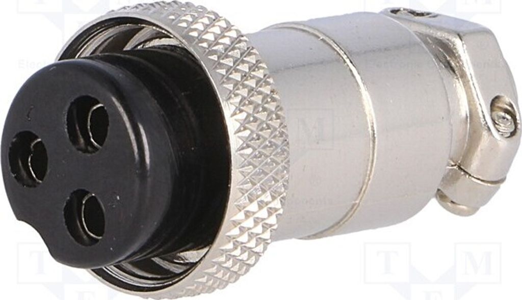 1x Stecker für Mikrofone PIN: 3 für Leitungen weiblich gerade FC684213 Mikrofon-Stec