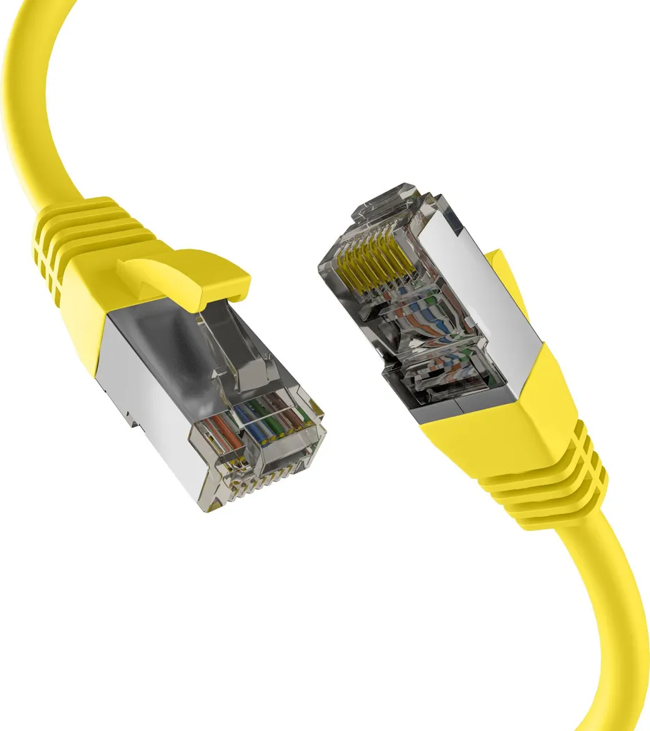 Cavo Ethernet EFB EC020200244 Cat8.1 Giallo 0.25m | S/FTP 2000MHz Professional