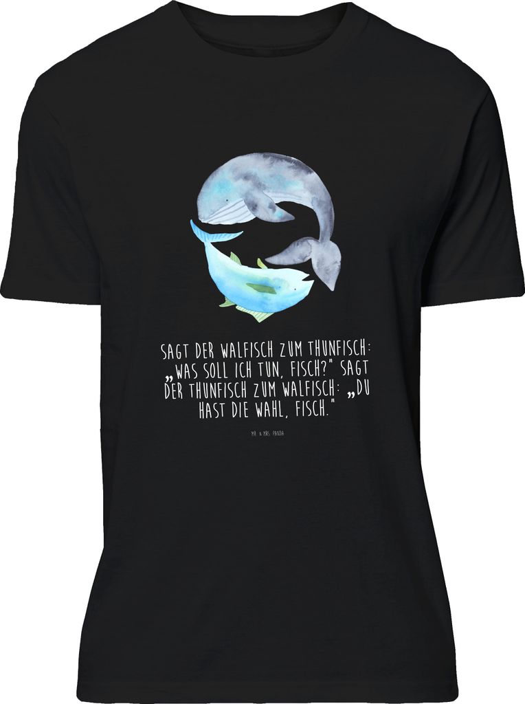 Mr. & Mrs. Panda Tshirt Walfisch Thunfisch - Schwarz - Geschenk, Wal, Witz, Shirt, Wahl, Spruch Des Tages, Tunfisch, Lustig, T-Shirt, Lustiges, Lus...