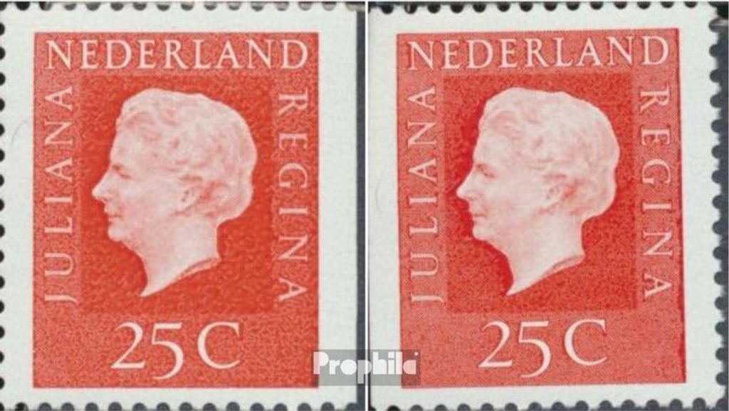 Briefmarken Niederlande 1973 Mi 910a y Dl,910a y Dr postfrisch Juliana