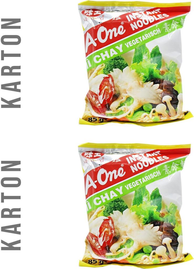 A-One Instantnudeln vegetarisch Geschmack 60erPack (60x85g) Mi Chay
