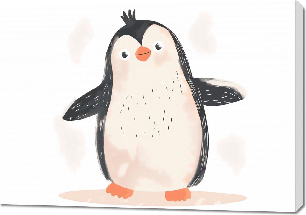 Bild 100x70cm Freude des kleinen Pinguins