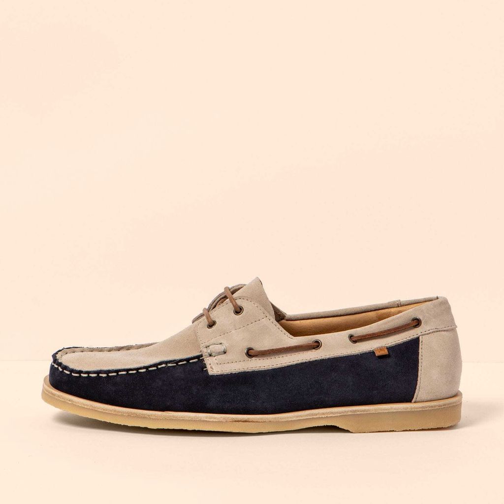 El Naturalista Mokassins Herren/Damen N5963 SILK SUEDE OCEAN-CREAM/ PLANTAE Bunt