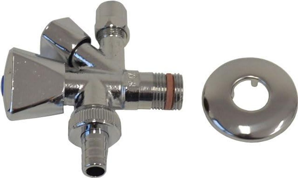 sanicomfort Kombi-Eckventil 3/8 Zoll, verchromt, mit Produktbild 