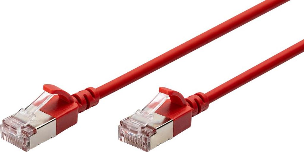 DIGITUS Slim Patchkabel Kat. 6A F/FTP rot 1,5 m