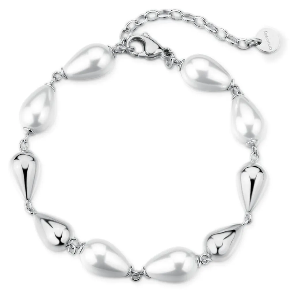 Bracelet en acier et perles Perfect BPC72 idéal pour un mariage