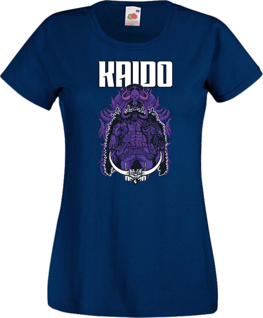 Damen T-Shirt Anime Manga One Manga Piece Anime Kaidou Kaidou, Lady XS / Dunkelblau