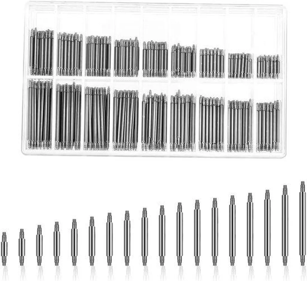 Barrettes à ressort pour montre kit de 144 goupilles en acier 8-25mm
