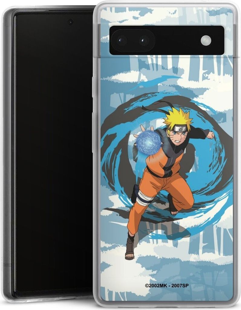 DeinDesign Slim Hülle für Google Pixel 6a Silikon Case Ultra Dünn Handyhülle Manga Naruto Shippuden Offizielles Lizenzprodukt