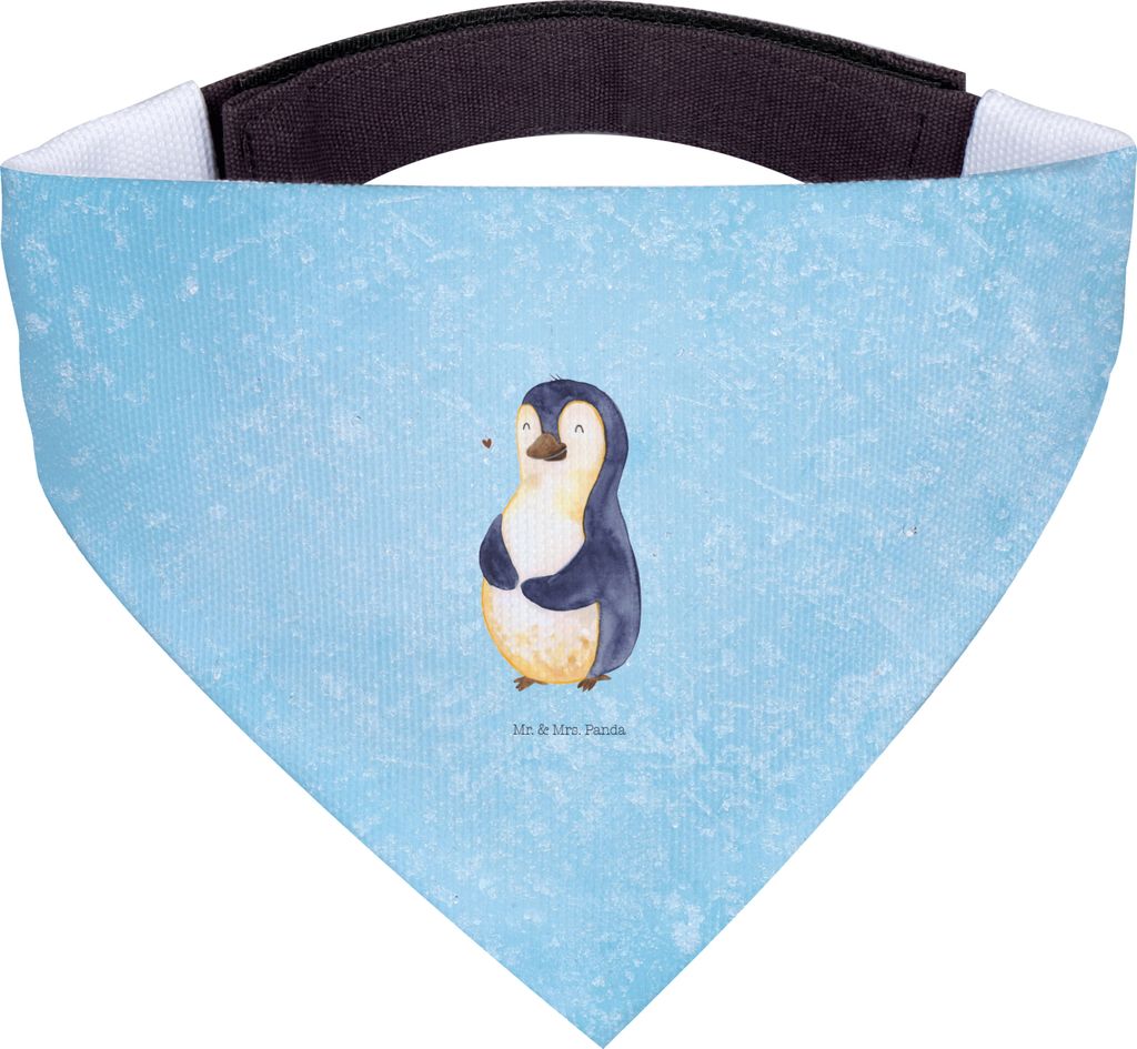 Mr. & Mrs. Panda Halstuch Für Hunde Pinguin Diät - Eisblau - Geschenk, Hund, Tuch, Selbstliebe, Abnehmen, Hunde-Bandana