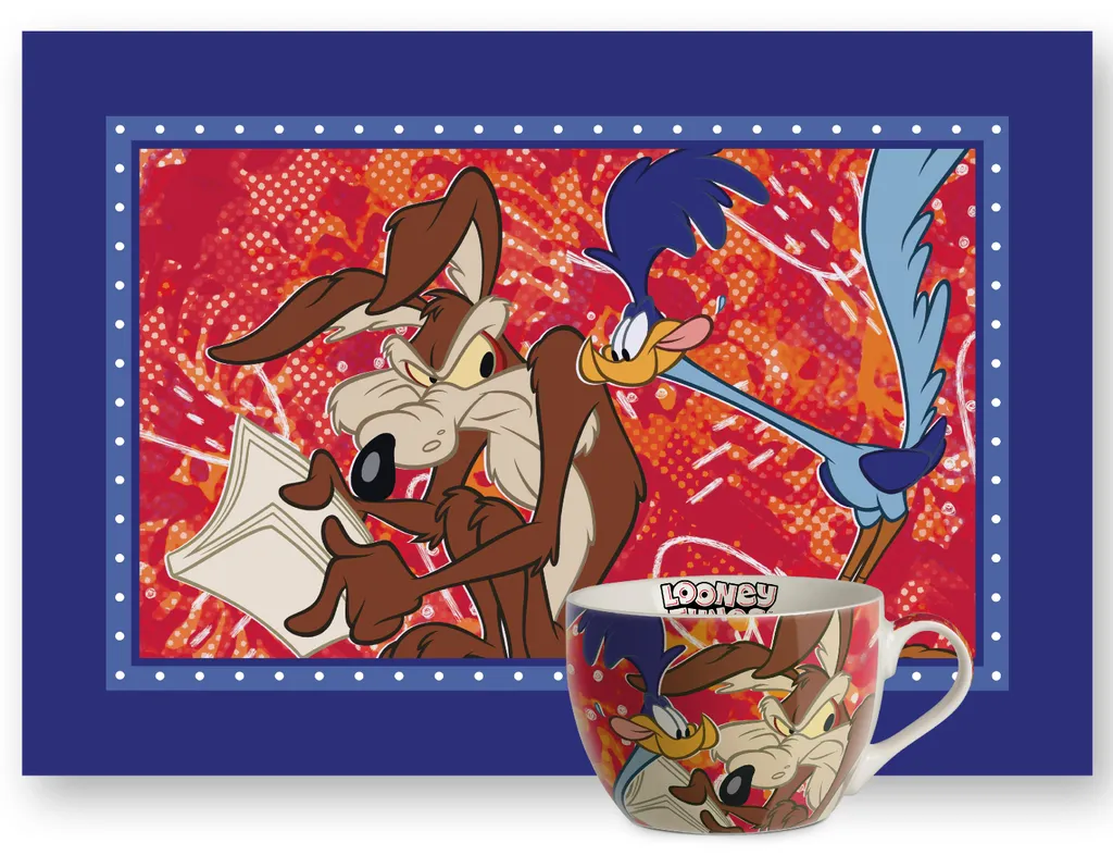 Mug céramique et set de table durable Looney Tunes EGAN - Coyote