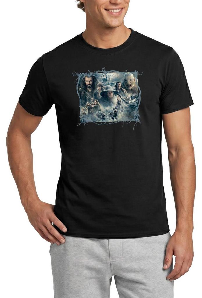 Spreadshirt Der Hobbit Die Schlacht der Fünf Heere Charaktere Männer T-Shirt, M, Schwarz