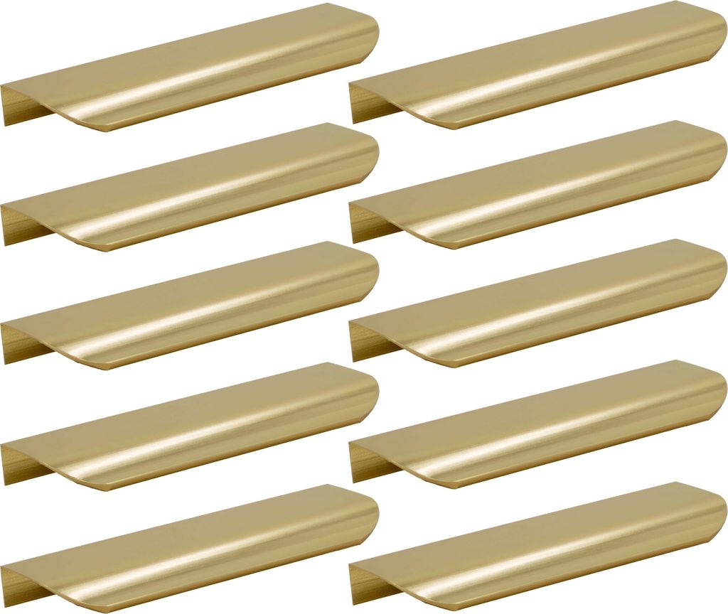10er-Set goldene Möbelgriffe 130 mm - eleganter, Produktbild 