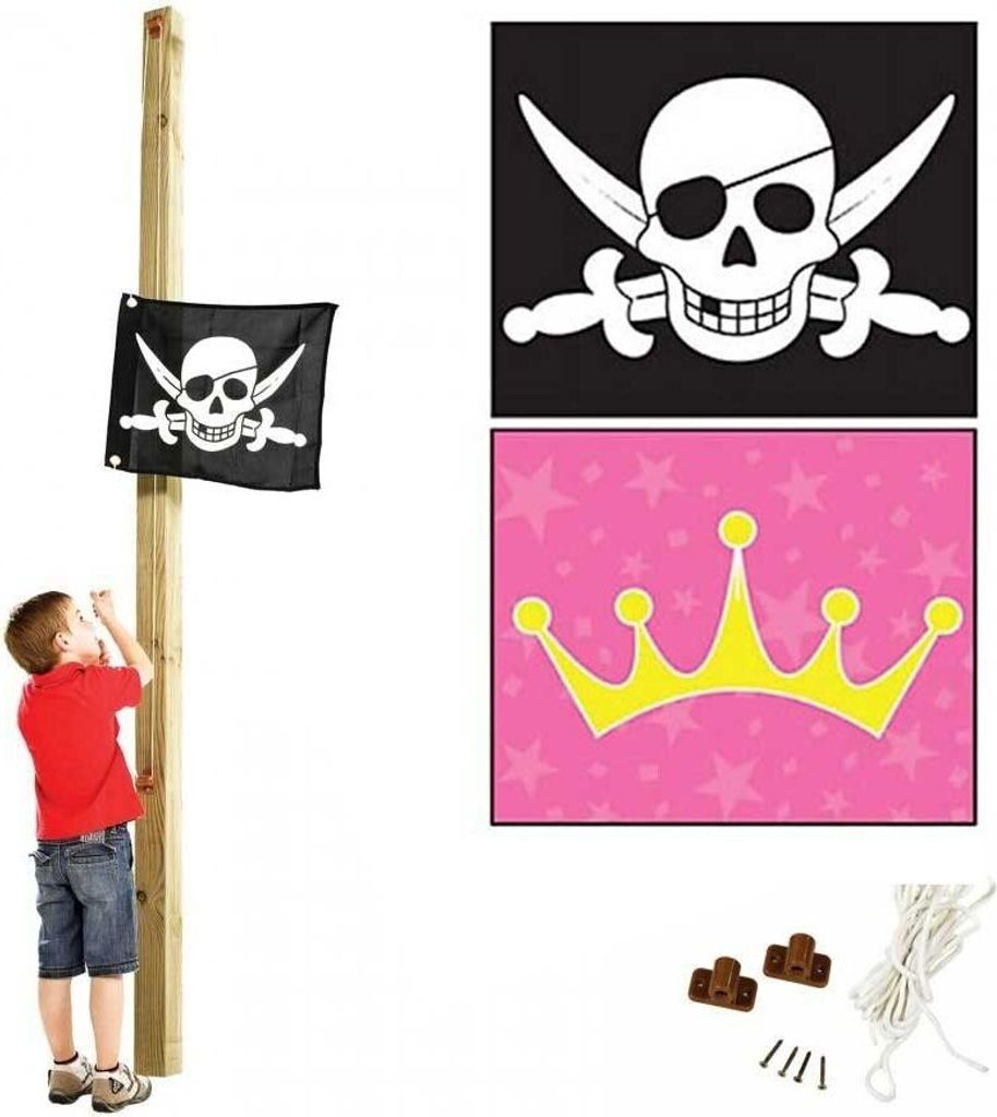 Hissfahne mit Flagge für Kinder Zubehör für Spielturm Fahne Produktbild 