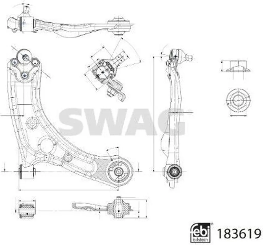 Bras de suspension en acier renforcé SWAG 33 10 9090 pour Tucson