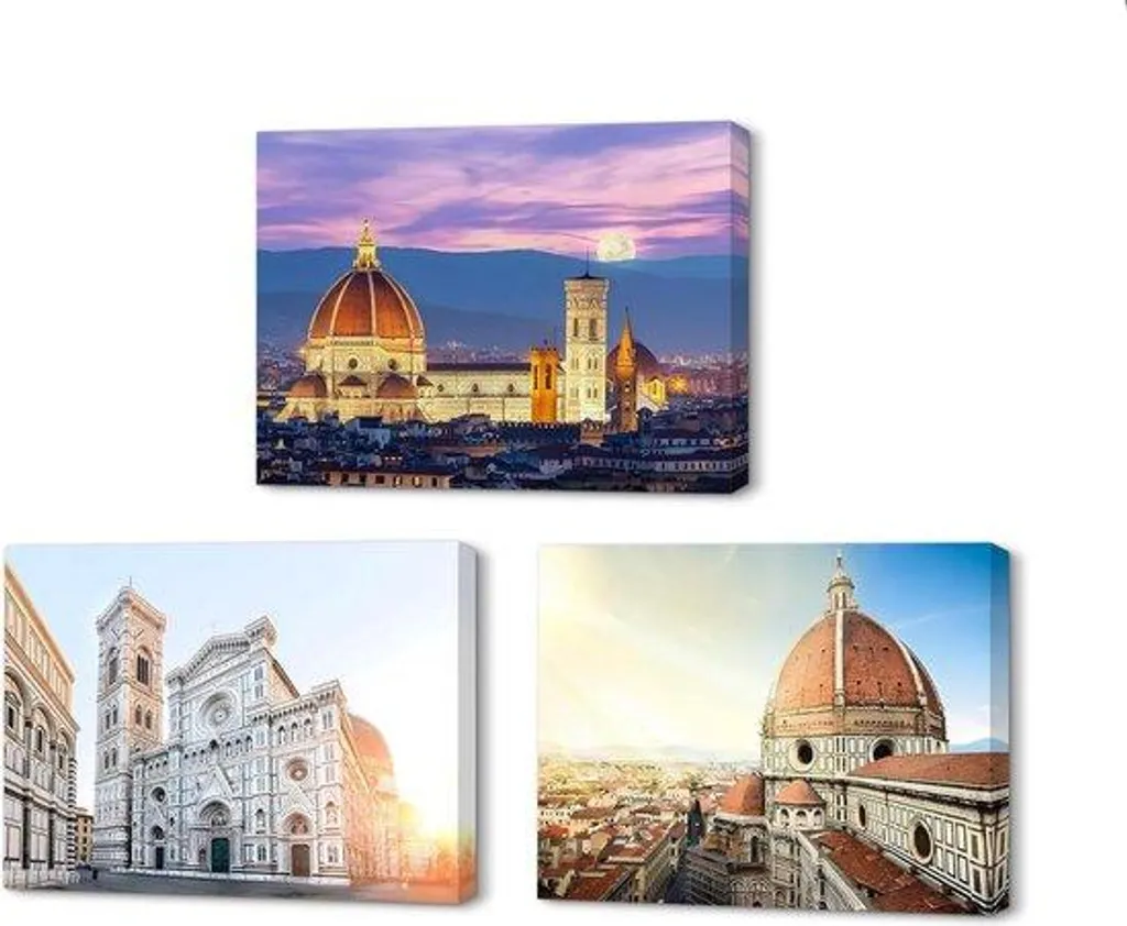 Lot de 3 cadres photo sur toile pour salon, décoration murale 40x30 cm