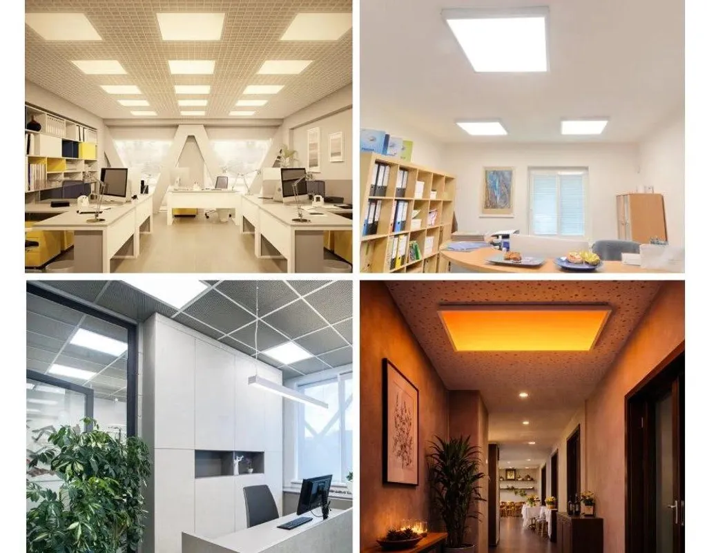 Panneau LED 40W CCT réglable 600x600 - Éclairage modulable cadre blanc