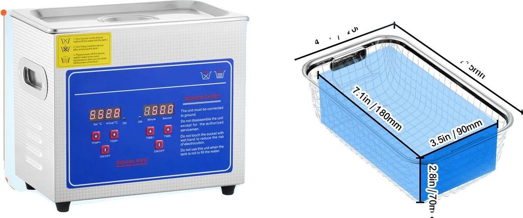 Ultraschallreiniger, Tiefenreinigung, Benutzerfreundliches Design, 3L