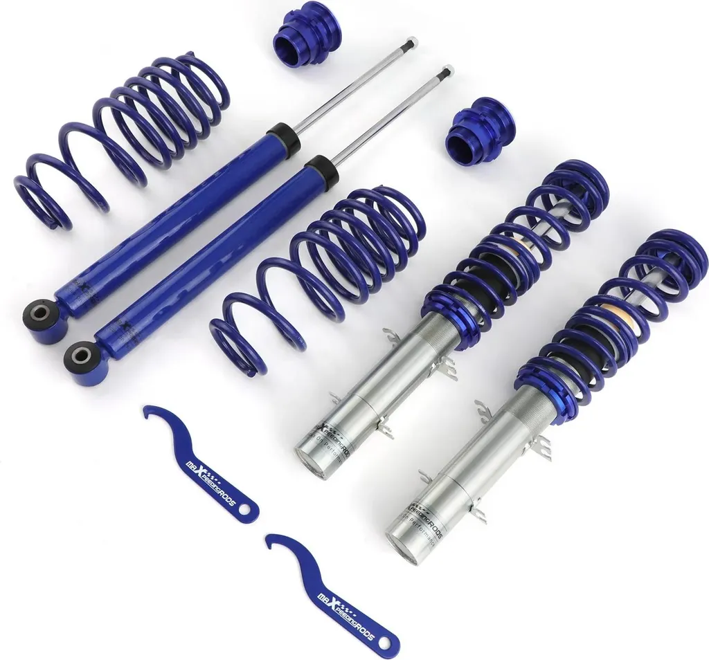 Suspension filetée acier bleu durable avec réglage de hauteur précis