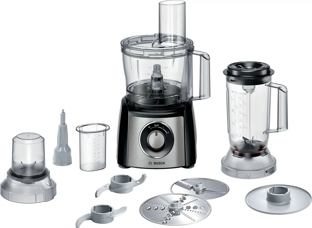 Robot de cuisine multifonction Bosch MCM3PM386 en acier inoxydable noir