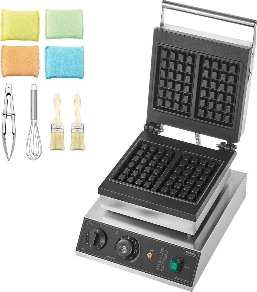 Gaufrier rectangulaire 2000W à haute efficacité avec réglage précis - 9