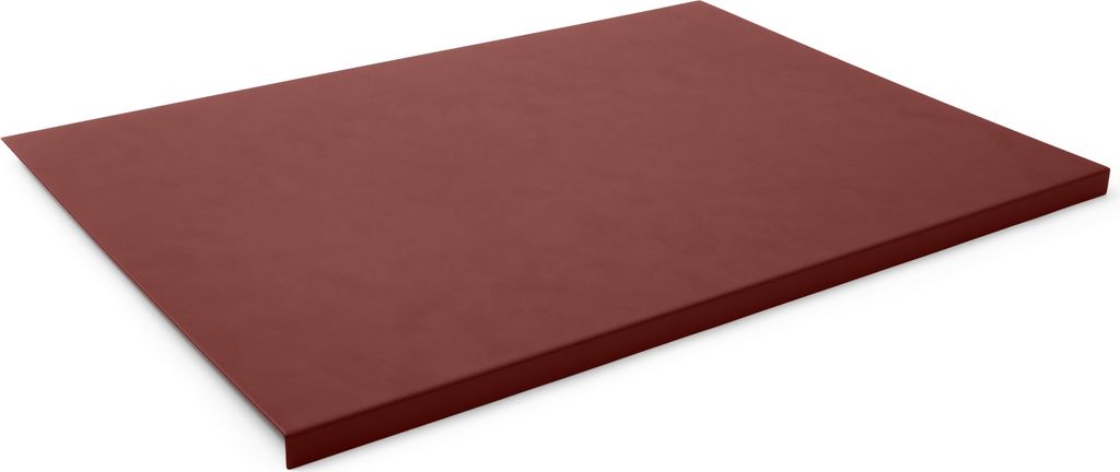 Schreibtischunterlage mit Kantenschutz Leder Bordeaux Rot cm 70x50 - Rutschfester Boden - Hergestellt in Italien