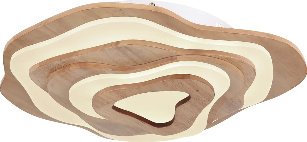 Plafonnier LED en bois brun pour salon et chambre décor scandinave