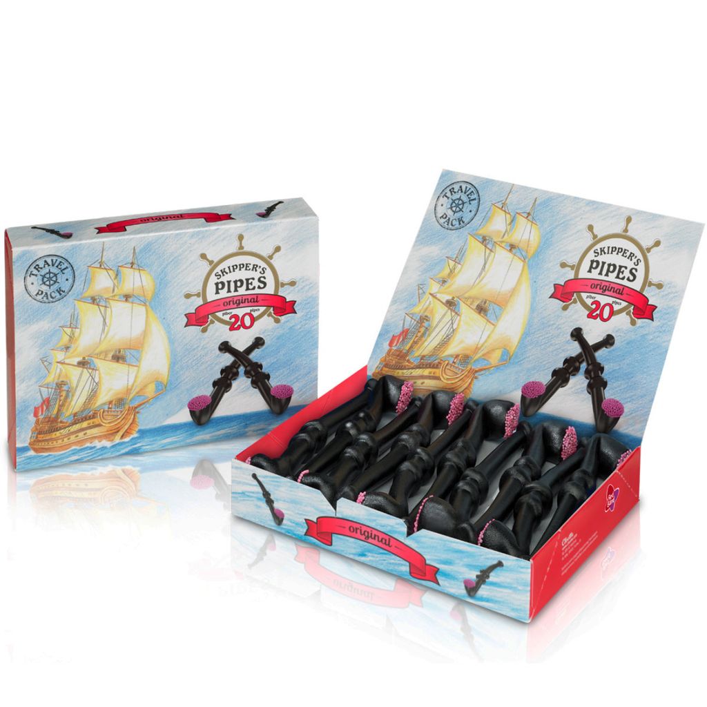 Red Band Skippers Pipes Klasyczne fajki lukrecjowe 20 sztuk Zdjęcie produktu 