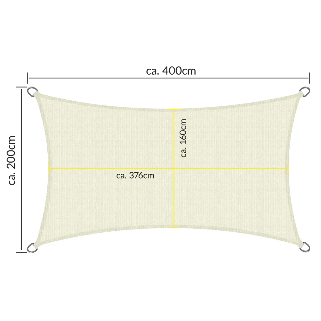 Vela Parasole Rettangolare Sol Royal HS9 - Design HDPE Traspirante - 2