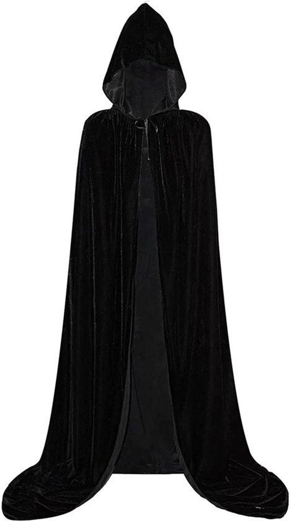 JustValue Mantello nero con cappuccio – 170 cm – Poliestere Immagine del prodotto 