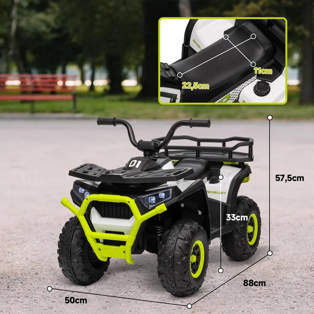 Quad électrique pour enfants idéal pour jouer dans le jardin vert - 3