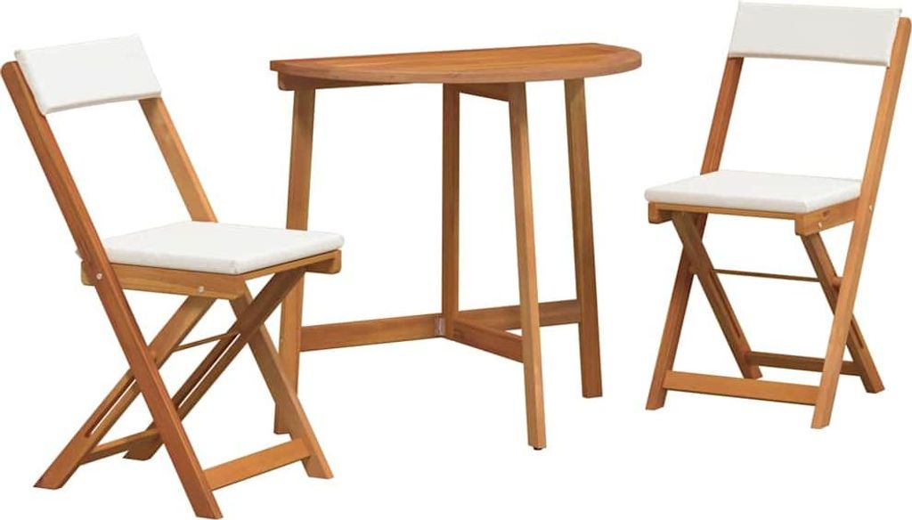 Bistrogarnitur mit Kissen 3 pcs Öl-Natur Massivholz Akazie