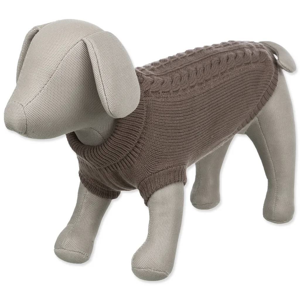 Maglione Trixie KENTON Grigio Marroncino Taglia M 50cm per Cani