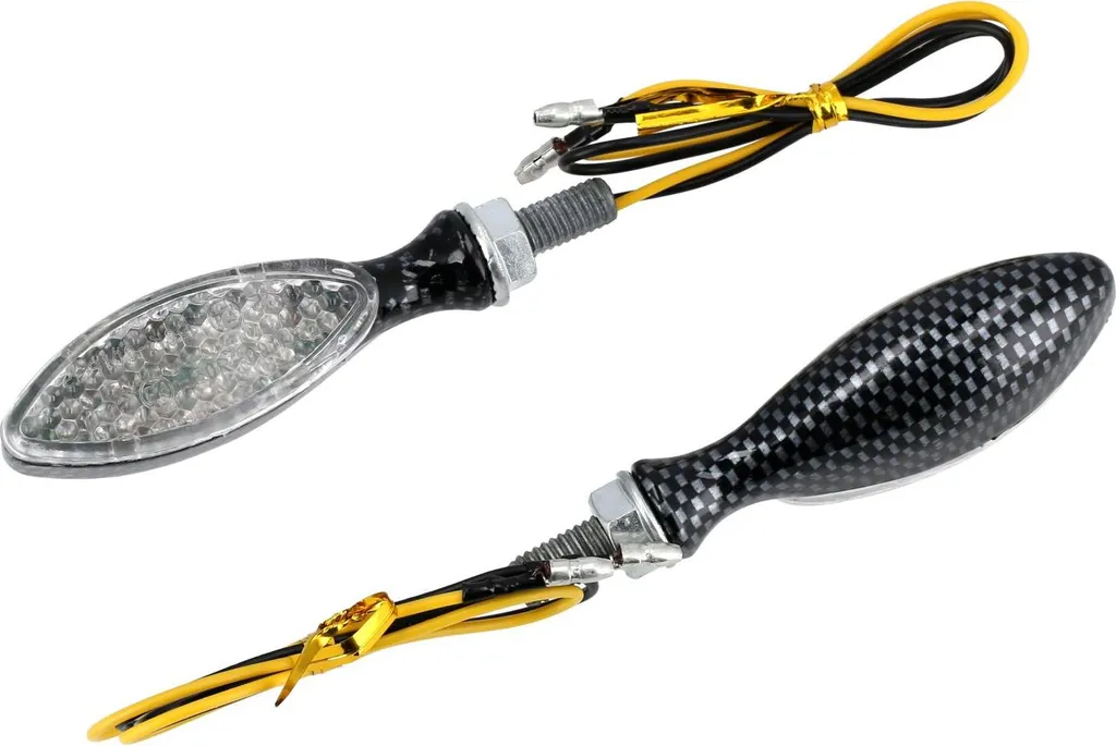 Offerta Set 2 Mini Frecce 12V Simson S50 S51 Carbon Look Vetro Clear