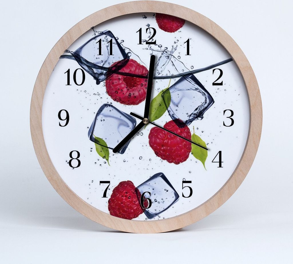Holzuhr 20fi cm wanduhr - Himbeeren Obst