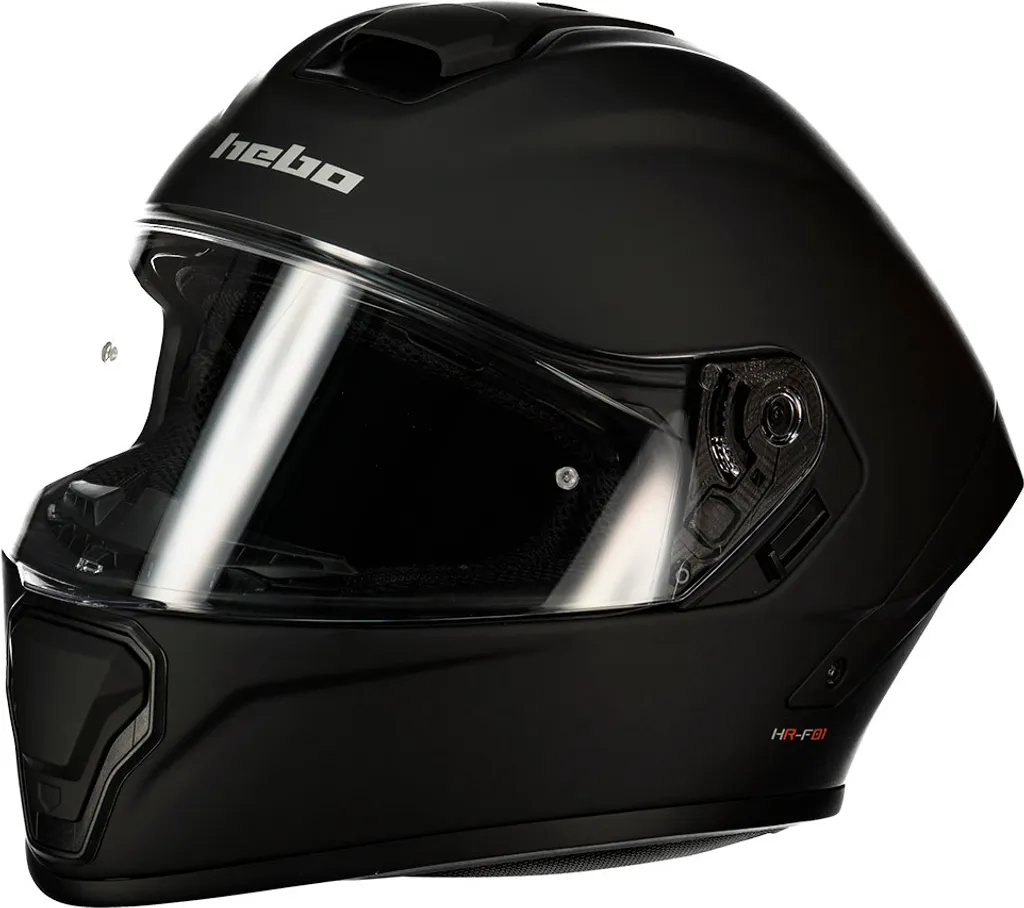 Casque de moto intégral Hebo Fibra Noir Taille L - Style et Sécurité