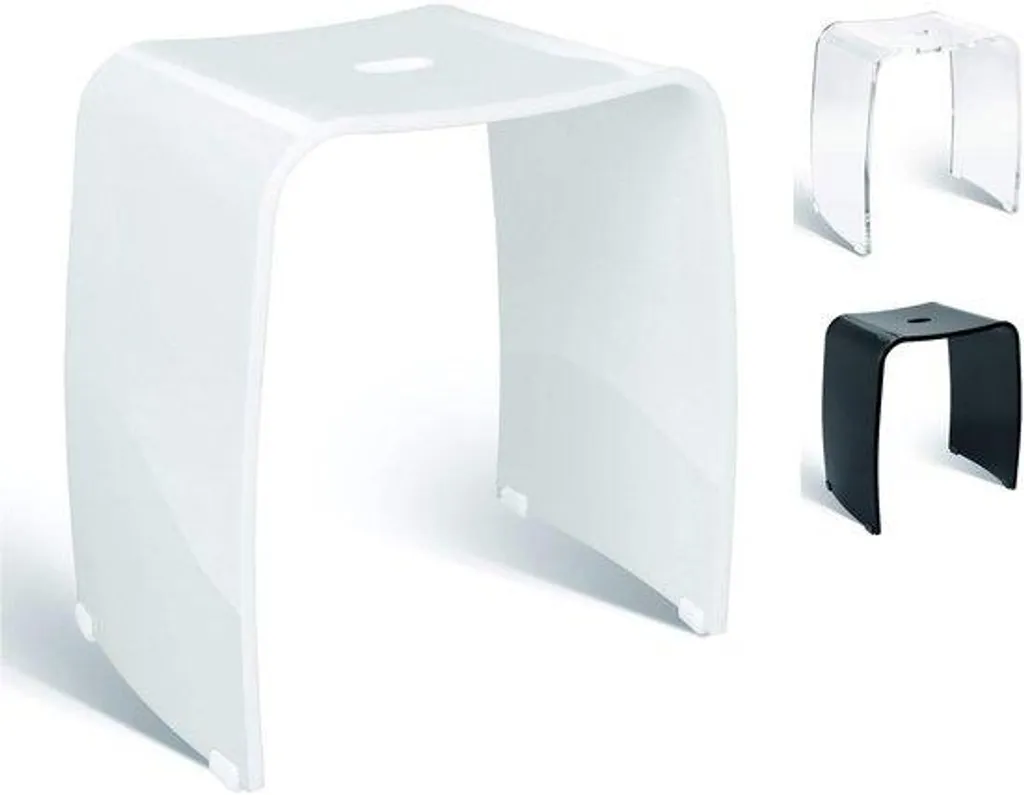 Fini les Glissades : Tabouret de Bain Antidérapant Sécurisé Blanc Acrylique