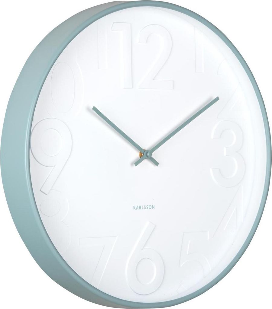 Karlsson - Wanduhr Ayuno - Nebeliges Blau - Ø40cm