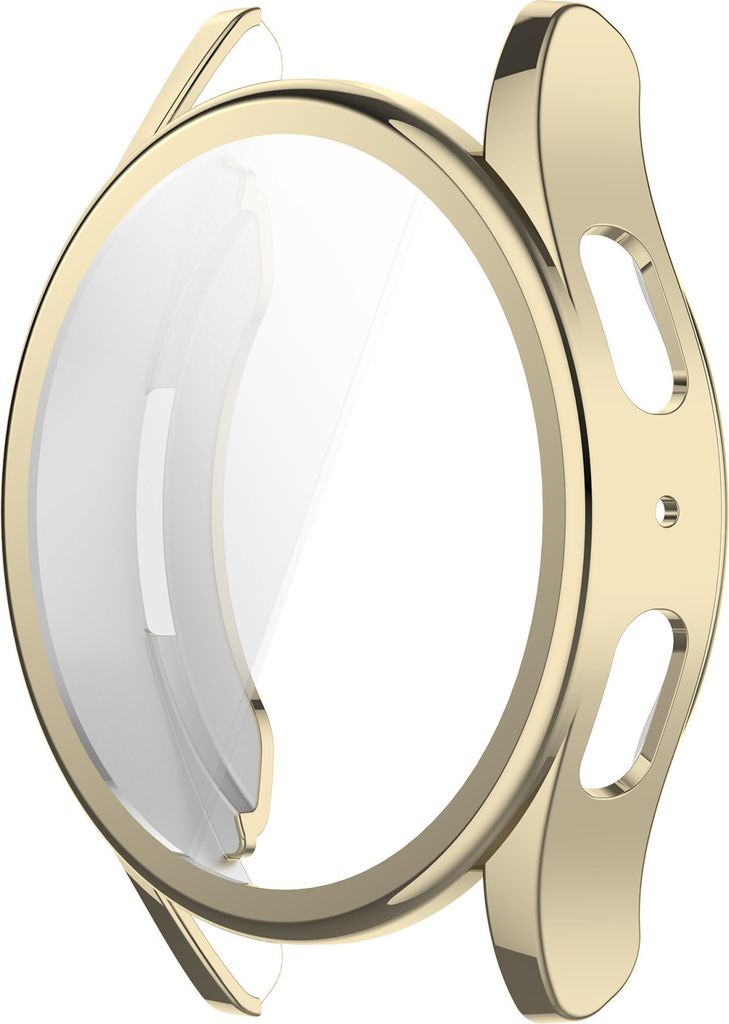 Hülle für Samsung Galaxy Watch 7 44MM, vollständige Abdeckung, weiche TPU-Schutzhülle, Farbe:Gold