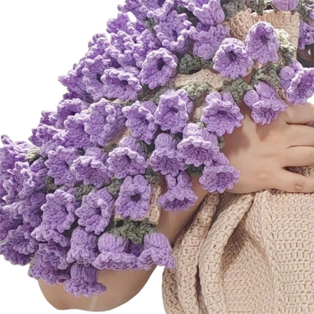 Blumenstrauß-Decke, Häkelset, DIY-Blumen-Deckenset, gehäkelte Blumendecke, Bastelset, Geschenk für die Liebsten, Couch, Sofa, Bett