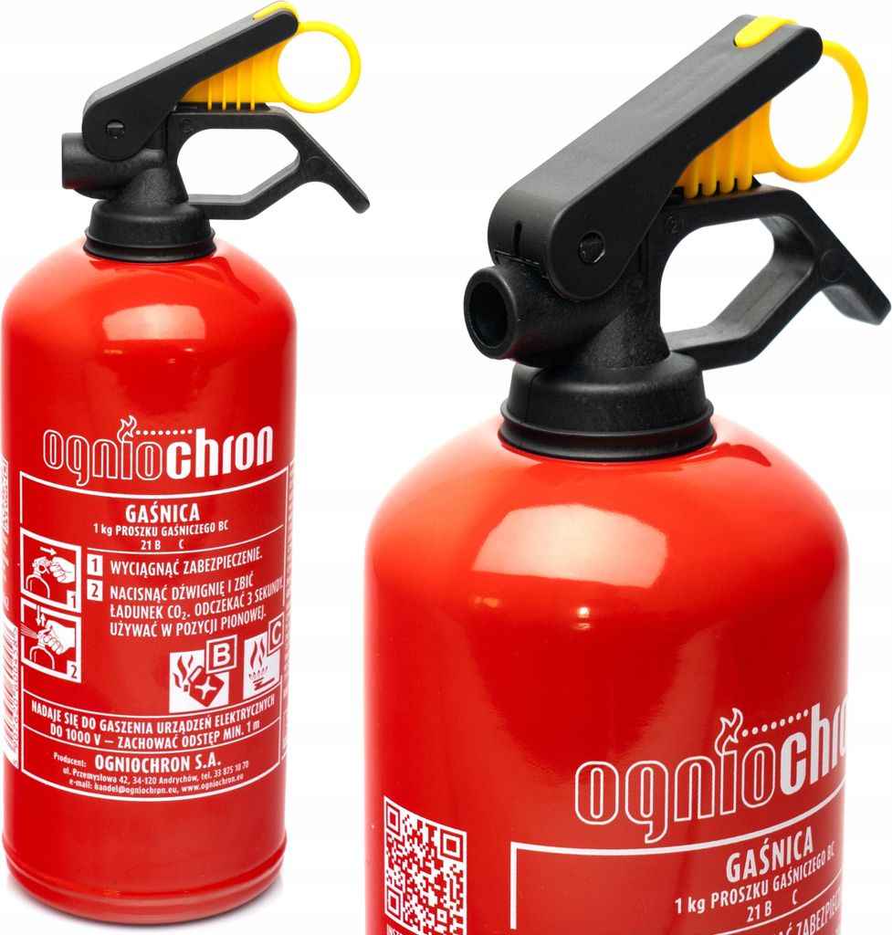 OGNIOCHRON brandblusser GP1Z BC, 1 kg/W, 260 mm, 2 kg Productafbeelding 