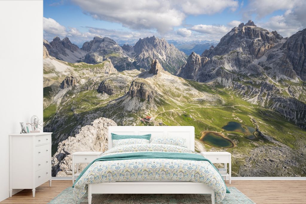 MuchoWow Fototapete für Wohnzimmer oder Schlafzimmer Wandtapete Vinyl Motivtapete Dolomiten - Italien - Natur - 525x350 cm - Das Hintergrundbild