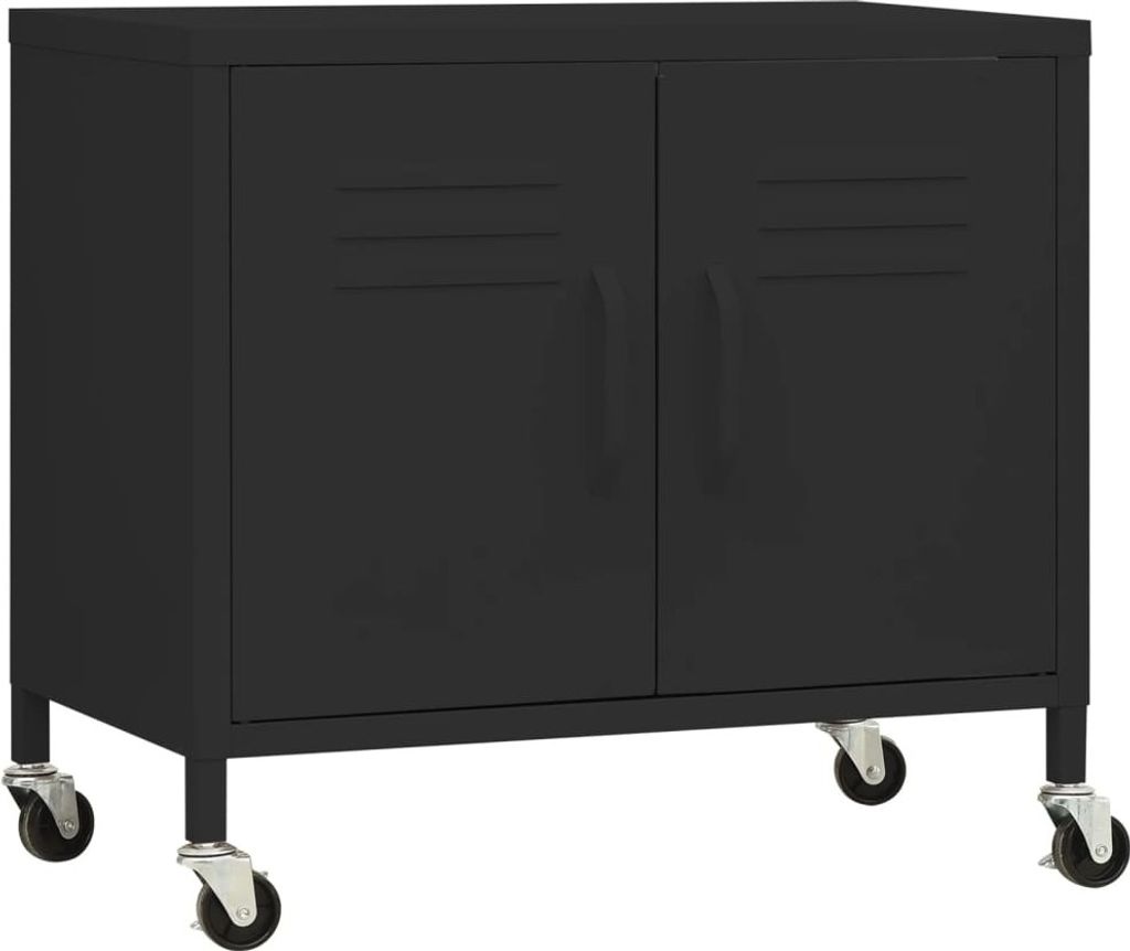 vidaXL Armoire de stockage noire 60x35x56 cm acier Image du produit 