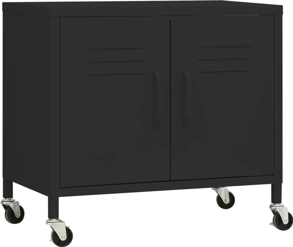 vidaXL Armadio Nero Acciaio 60x35x56 cm - Mobiletto Industriale Robusto